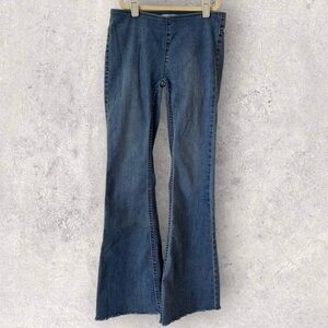 Free People Flare Low Waisted Jean Elastic Waist Band Size 24